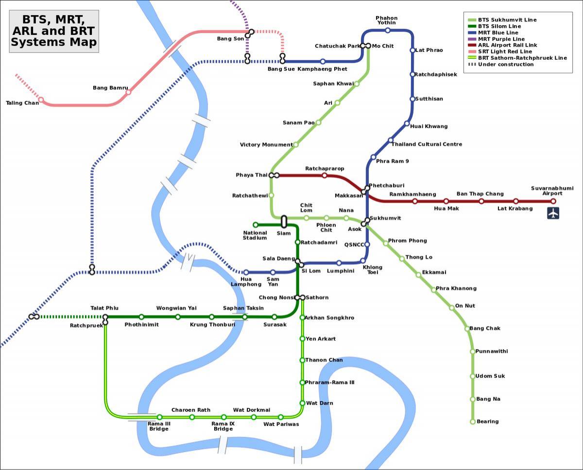 bangkok vasúti kapcsolat térkép