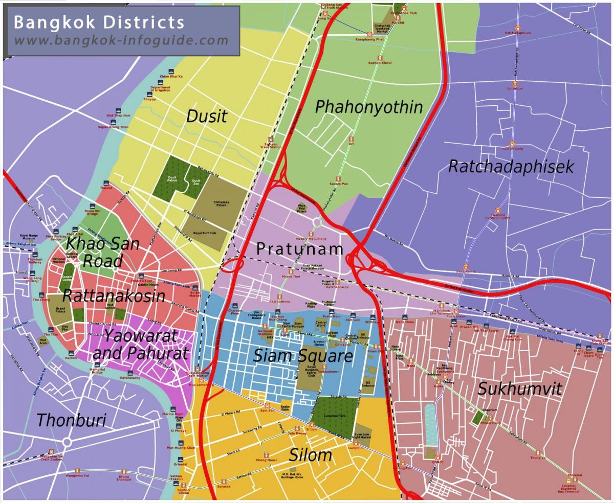 térkép bangkok, valamint a környező területeken