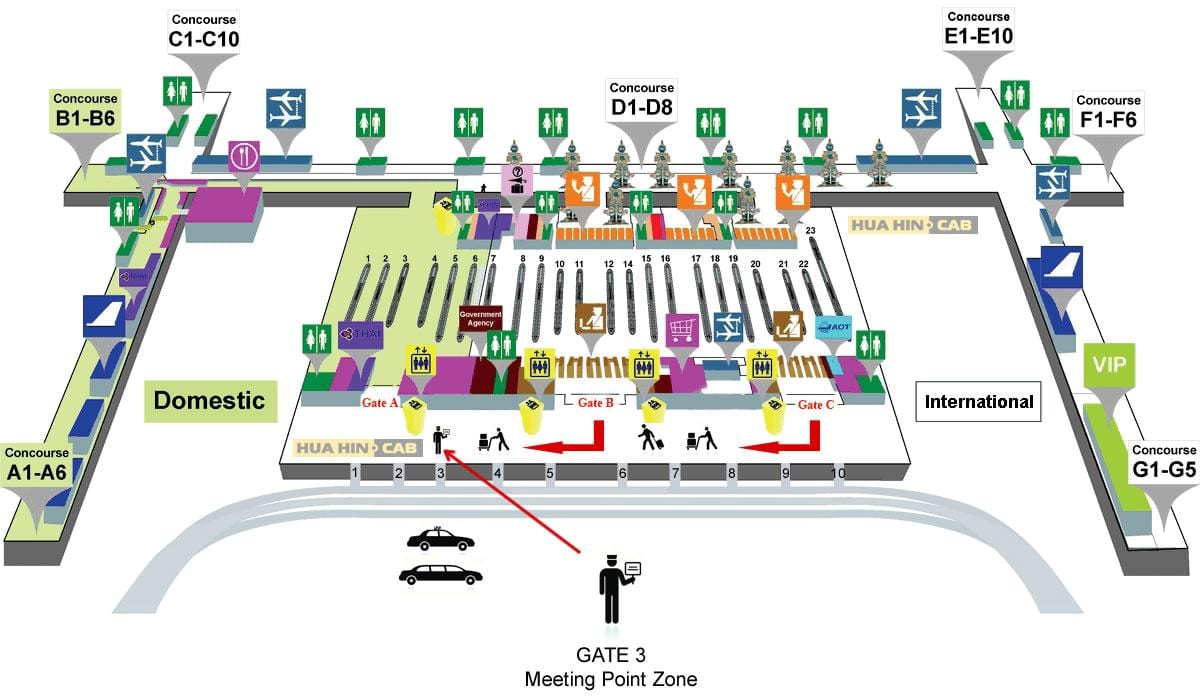 bangkok, thaiföld repülőtér térkép