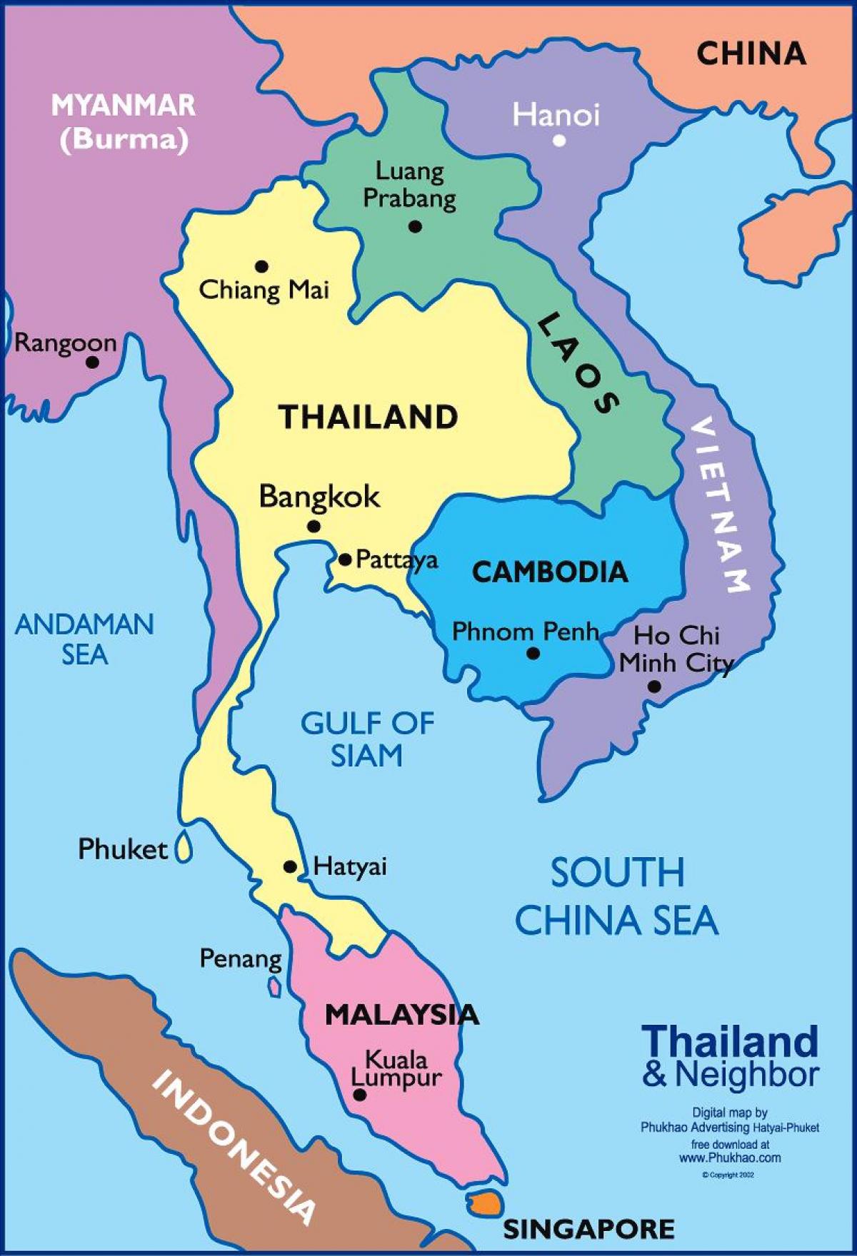 bangkok a thai térkép