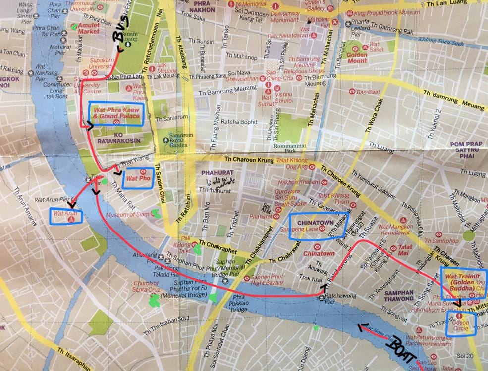 bangkok régi város térkép