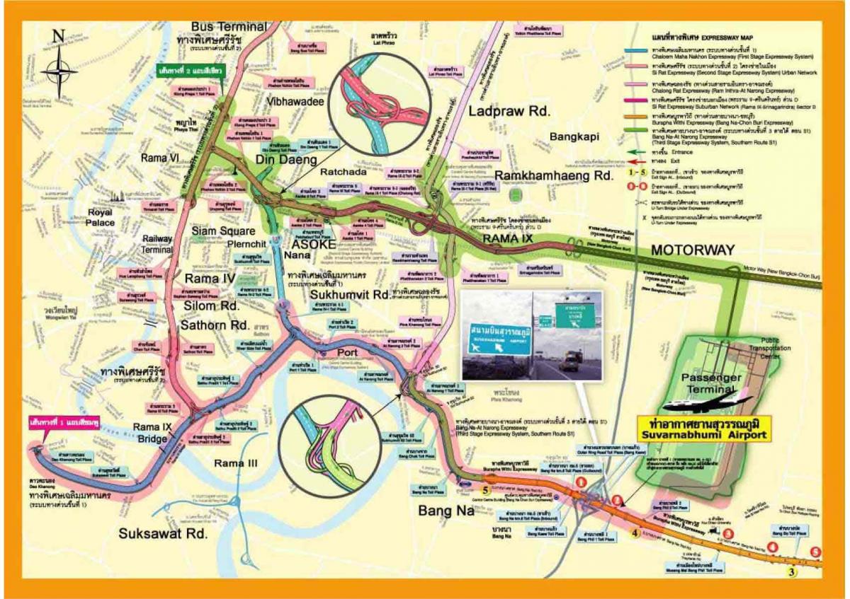 térkép bangkok autópályára