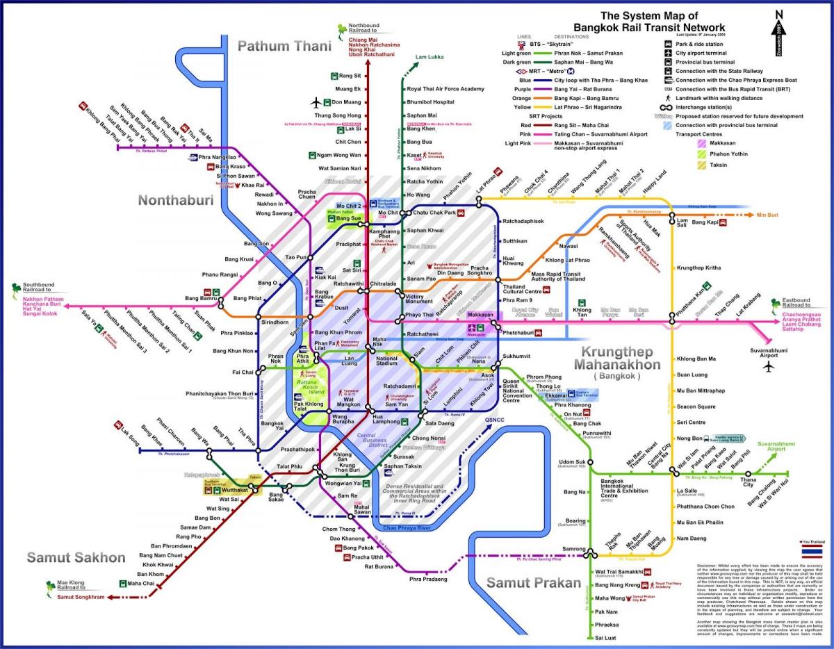 bangkok busz útvonal térkép