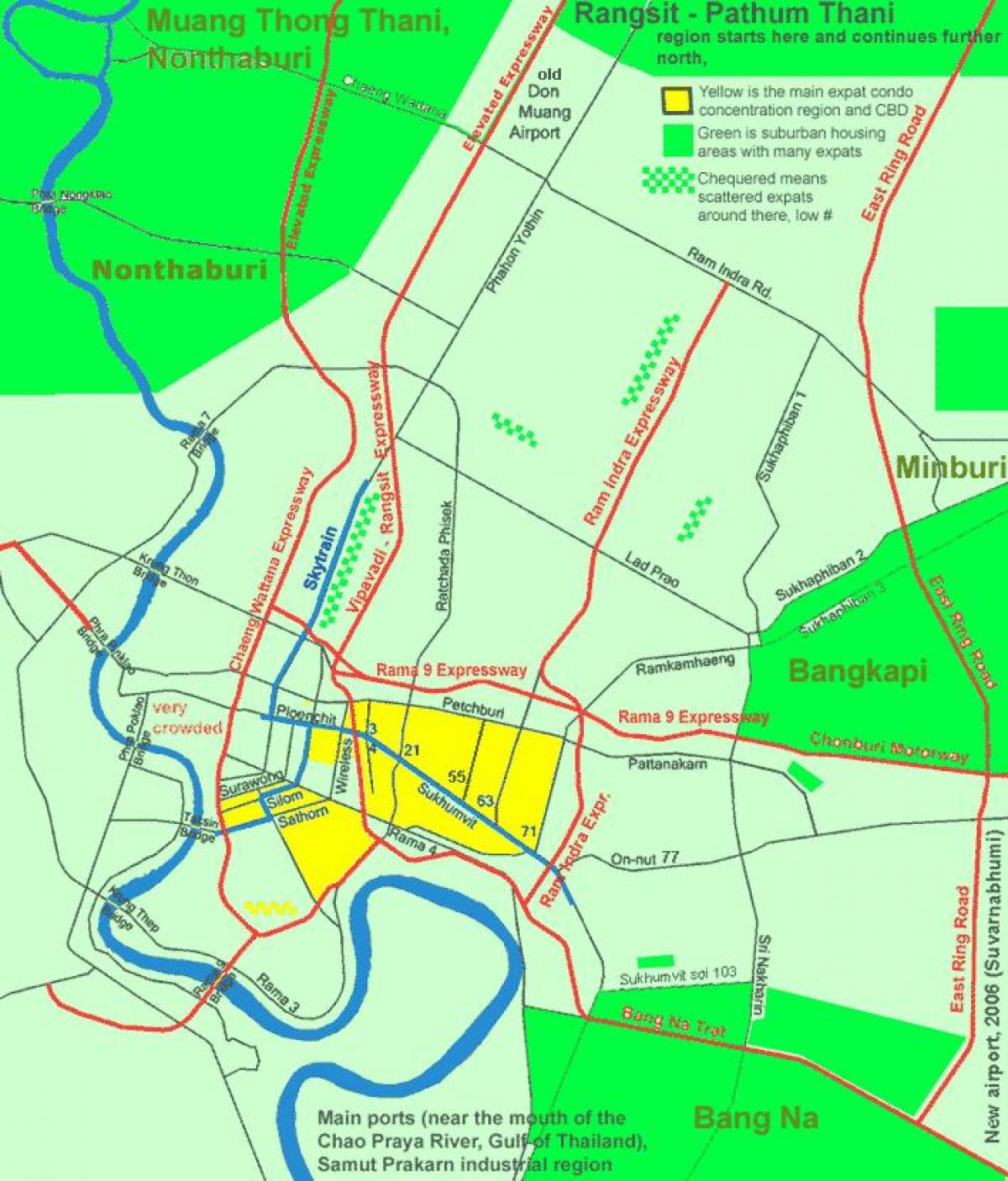 bangkok belvárosban térkép