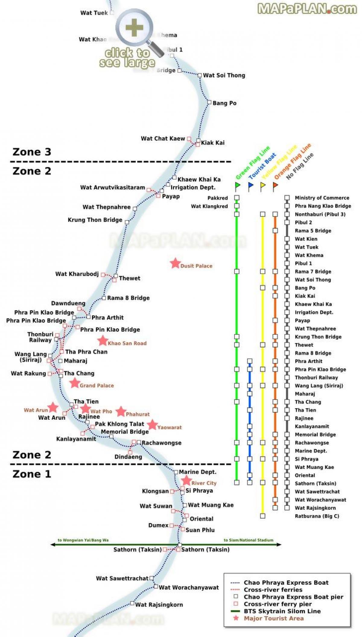 bangkok folyó komp térkép