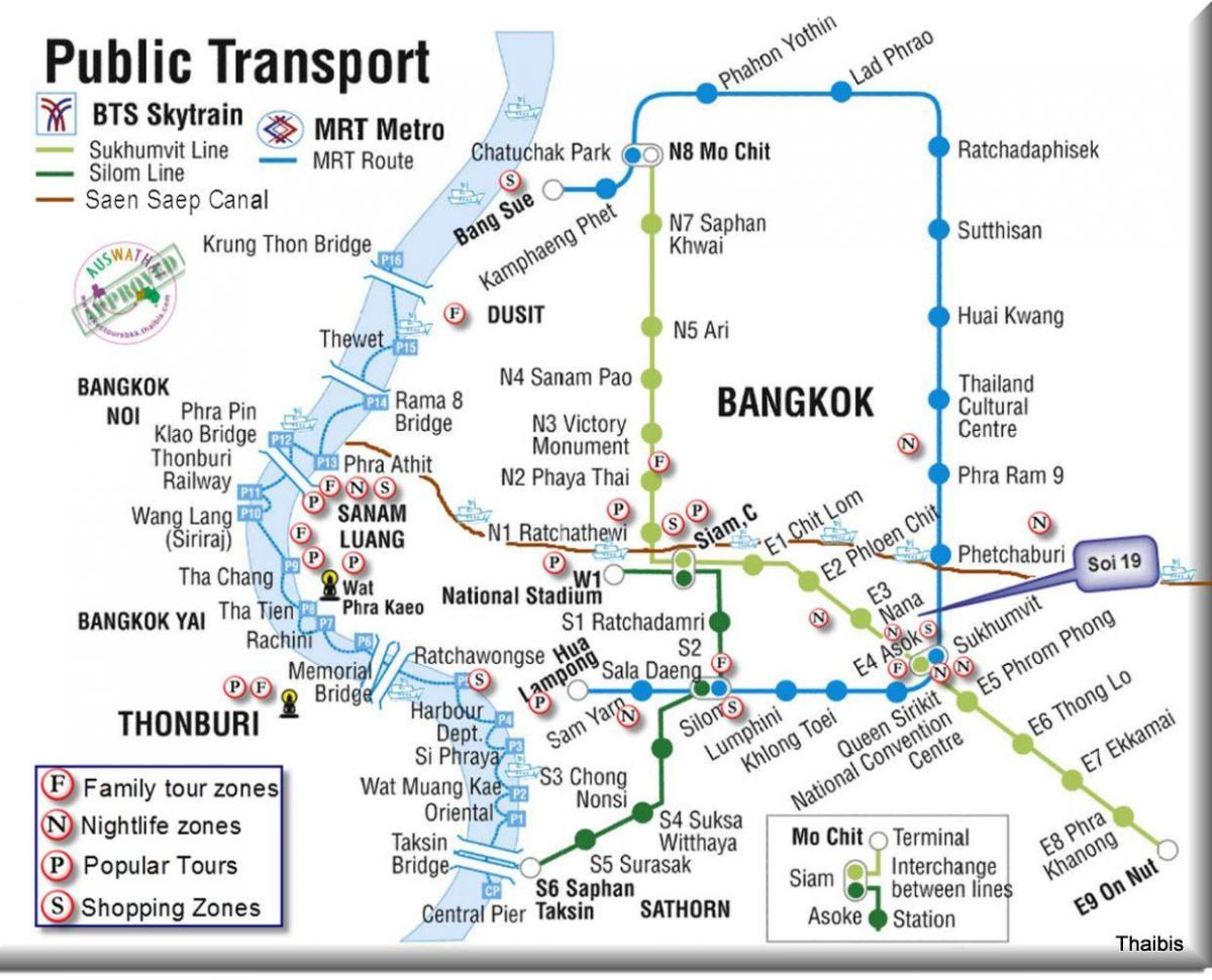bangkok közlekedési térkép