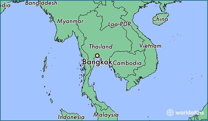 térkép bangkok ország