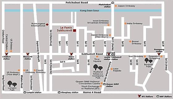 térkép bangkok soi