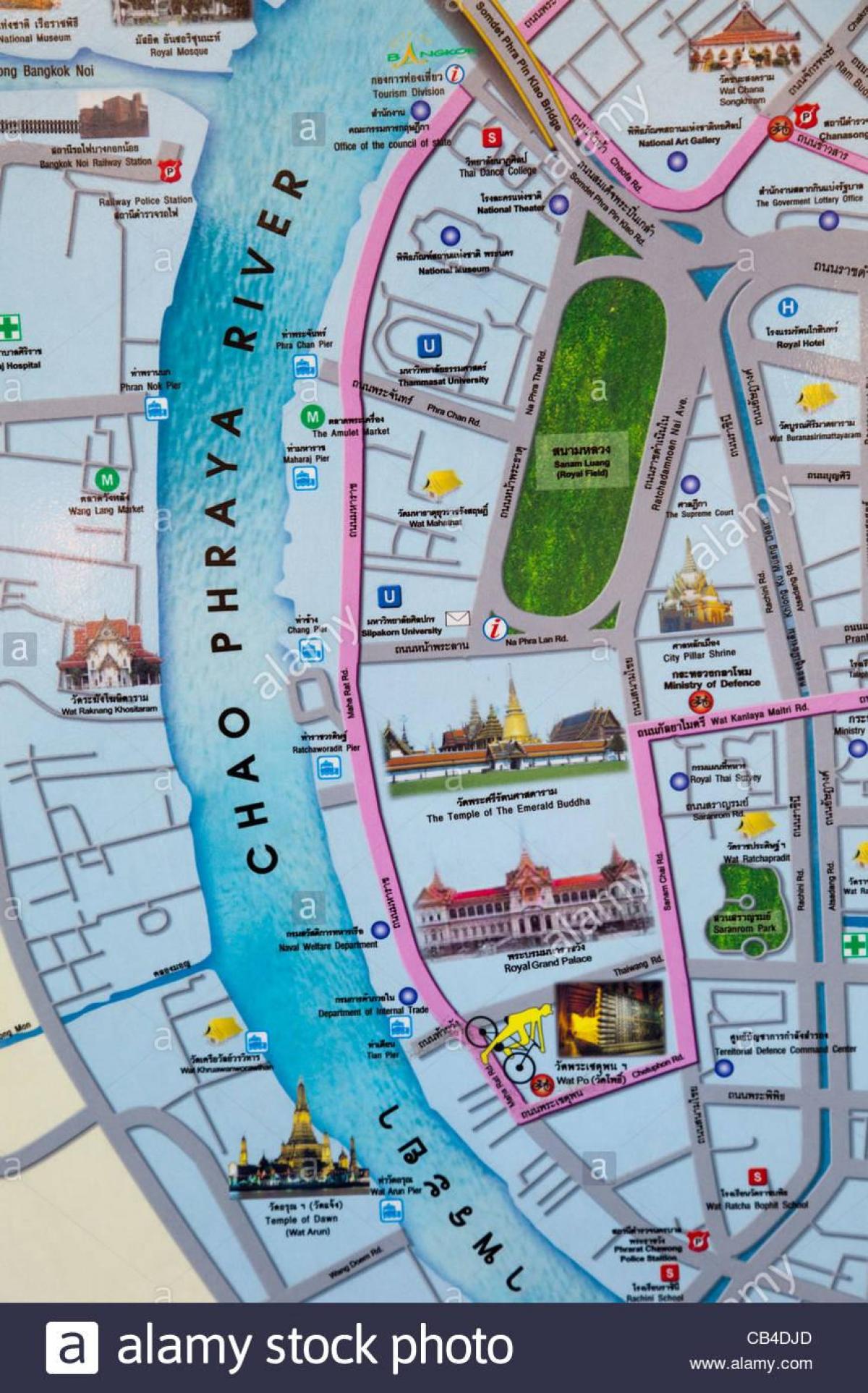 bangkok térkép turistahelyeken