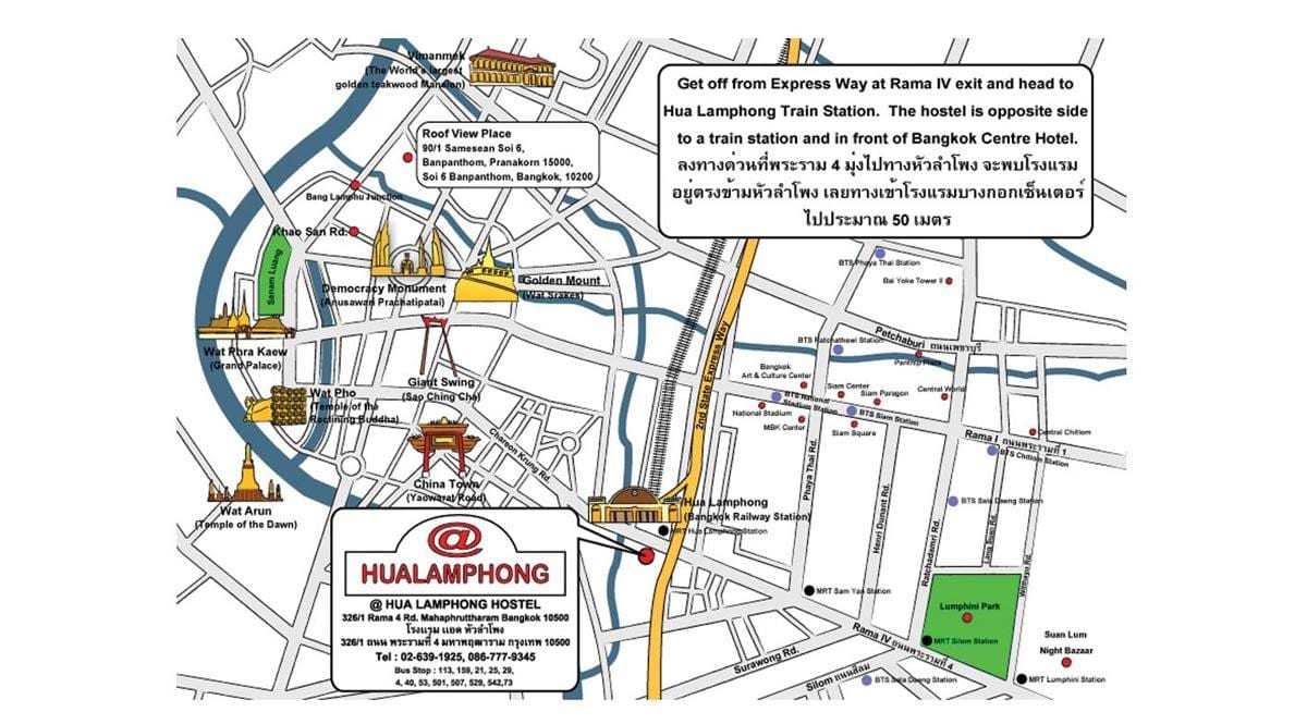 hua lamphong pályaudvar térkép