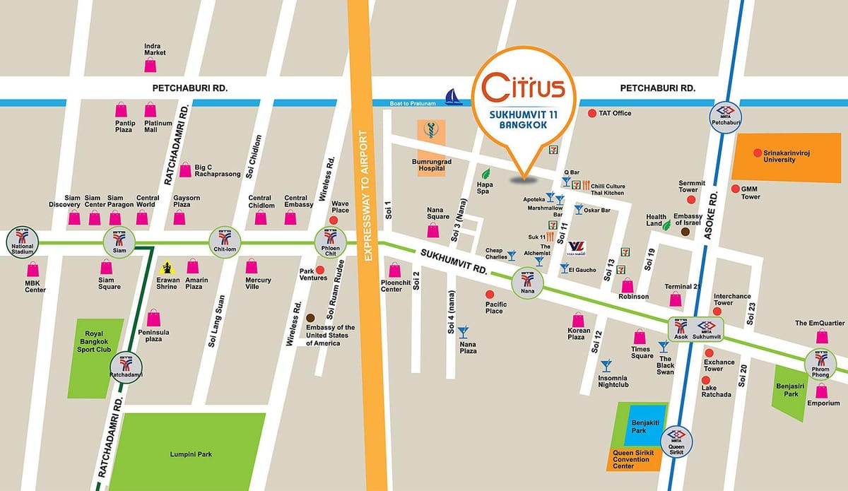 sukhumvit soi 11 bangkok térkép