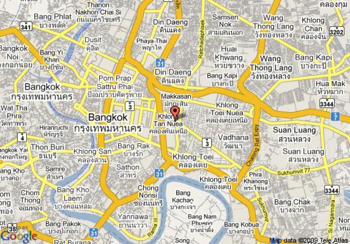 térkép sukhumvit bangkok területén