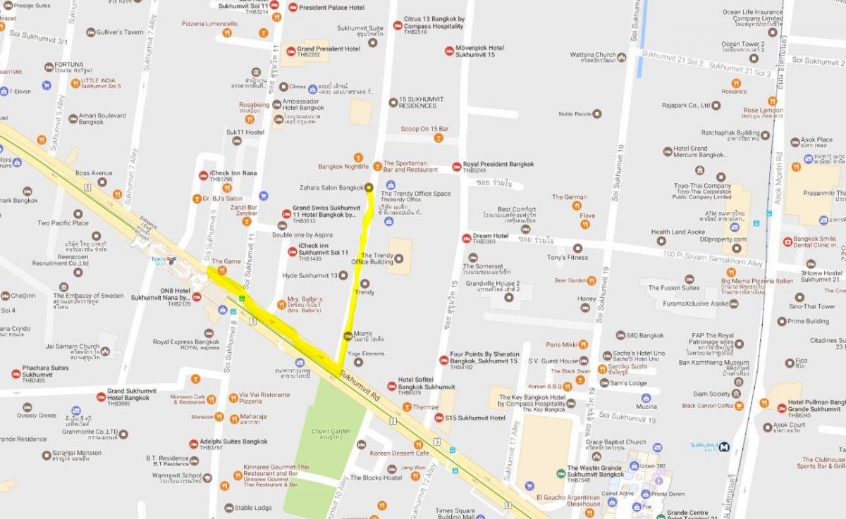 térkép sukhumvit bangkok