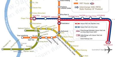 Bangkok magasvasút útvonal térkép