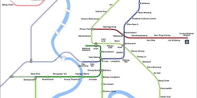 Bangkok vasúti kapcsolat térkép