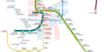 Thaiföld bangkok bts térkép