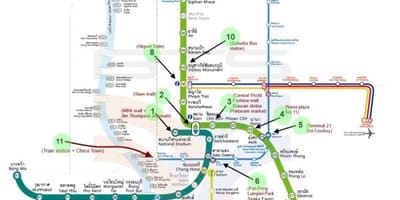 Térkép bangkok bts térkép látnivalók