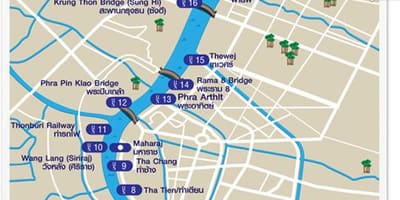 Térkép bangkok folyó express hajó