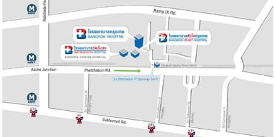 Térkép bangkok kórház