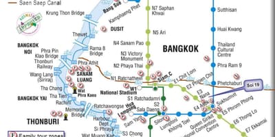 Bangkok közlekedési térkép