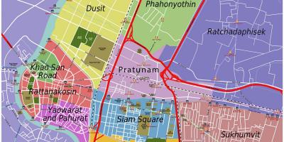 Térkép bangkok, valamint a környező területeken