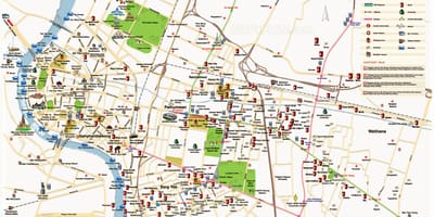 Bangkok főbb látnivalók térkép