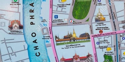 Bangkok térkép turistahelyeken