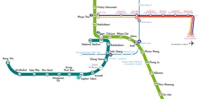 Térkép bts útvonal térkép bangkokban