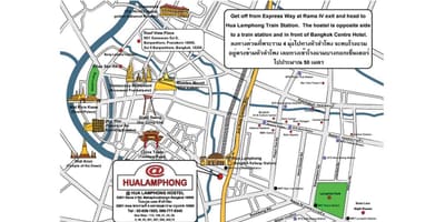 Hua lamphong pályaudvar térkép