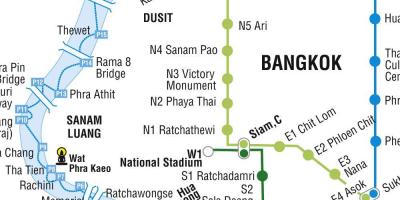 Térkép bangkok metró, gyorsvasút