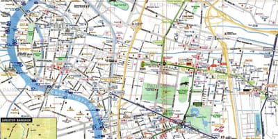 Bangkok idegenforgalmi térkép angol