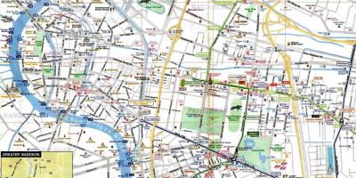 Bangkok idegenforgalmi térkép angol